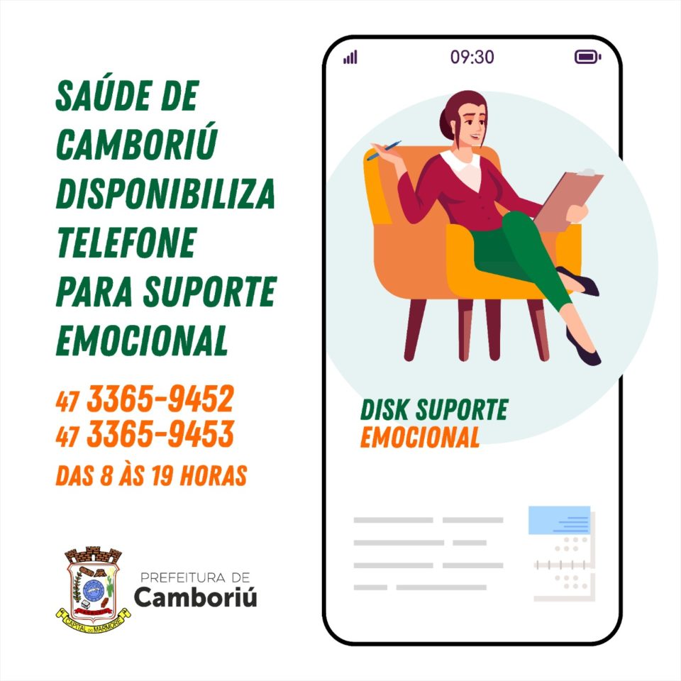 Saúde de Camboriú disponibiliza telefone para suporte emocional