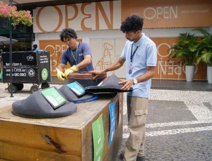 Reciclagem de resíduos no Jurerê OPEN