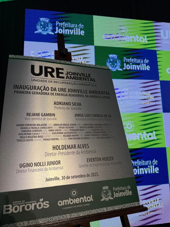 Inauguração da URE Joinville Ambiental, primeira geradora de energia renovável da América Latina