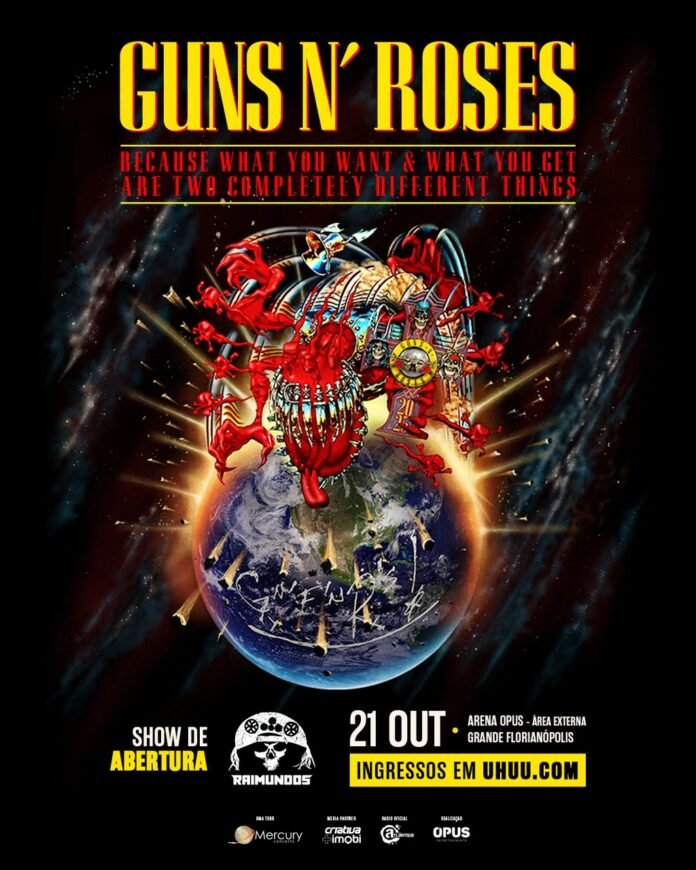 Guns N' Roses desembarcará em Florianópolis em Outubro
